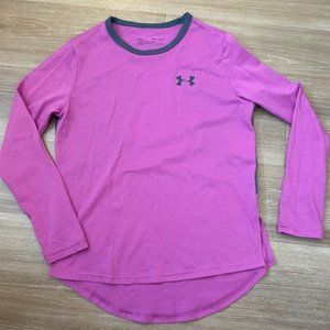 UNDER ARMOUR GIRLS OPEN BACK LONG SLEEVE SHIRT